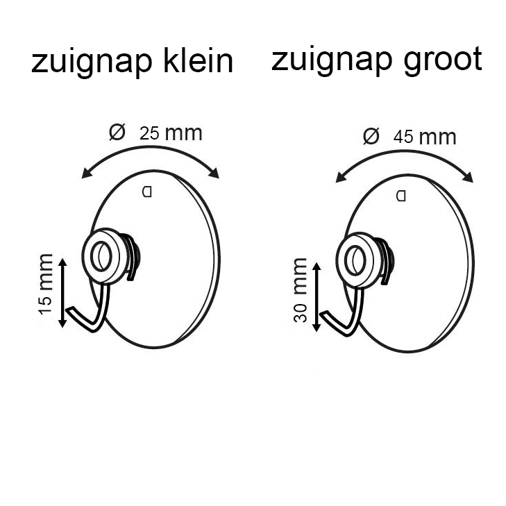 Zuignap met haak